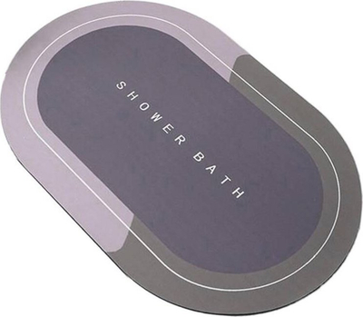 Tapet banjoje AG946B Quick Drying Oval, antirrëshqitës, gri vjollcë