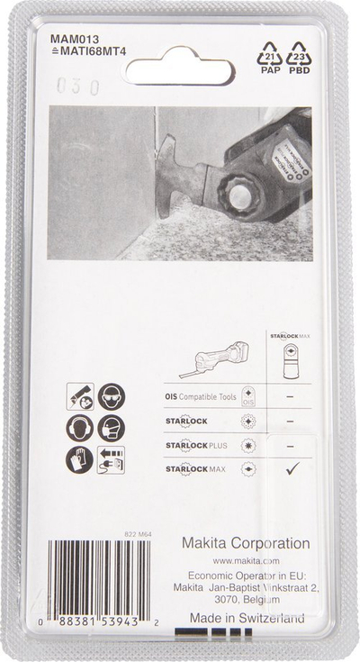 Teh segment sharrë Makita B-66531, me karbid, 68 mm, i zi