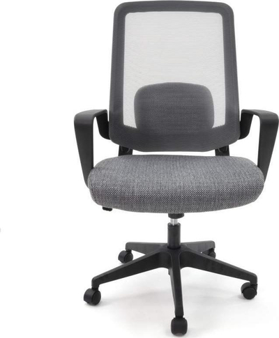 Karrige zyre ergonomike Ertusolid AMO-70, gas lift, mbështetëse rrjete, gri melange