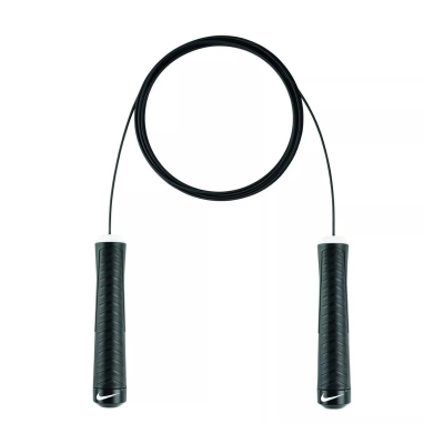 Litar kërcimi Nike Fundamental Weighted Rope, doreza me peshë, i rregullueshëm, gri me të zeza