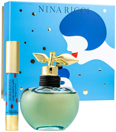 Set dhurate parfum Nina Ricci Luna për goca, EDT 80ml, buzkuq Jumbo 2.5g, shumengjyrësh