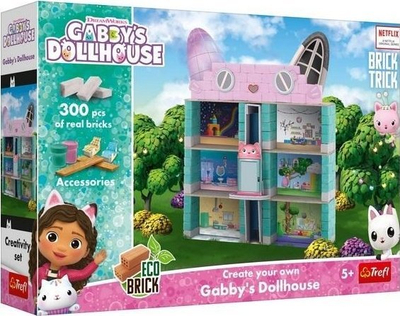 Lodër ndërtimi Trefl Brick Trick Gabbys Cat House, set kreativ, për kalamaj