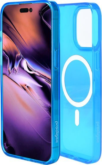 Futrollë Prodigee Pampas për iPhone 16, transparente, që rri mirë në goditje, blu pastel