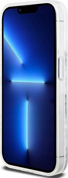 Маска за телефон DKNY Liquid Glitter Checkered, за iPhone 15 Pro, проѕирна