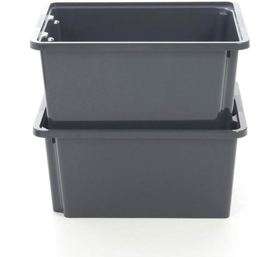 Кутија за складирање Okko Black Tower Box, 13L, 38 x 26 x 18 cm, црна