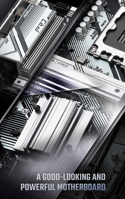 Pllakë amë ASRock B760 Pro RS, Intel 12th 14th Gen, DDR5, ATX
