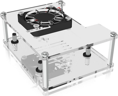 Kuti Raspberry Pi ICY BOX IB-RP106, akrilik, me ventilator 40 mm, transparente
