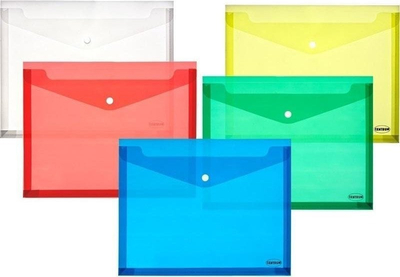 Zarf plastik Centrum Envelope A4, PP, kapacitet 250 fletë, ngjyra miks