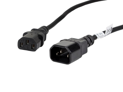 Kabllo rryme Lanberg IEC 320 C13 në C14, 1.8m, e zezë