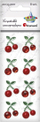 Декоративна налепница со кристали цреши Xunshen Cherries, самолеплива, сет 8 парчиња, шаренолика