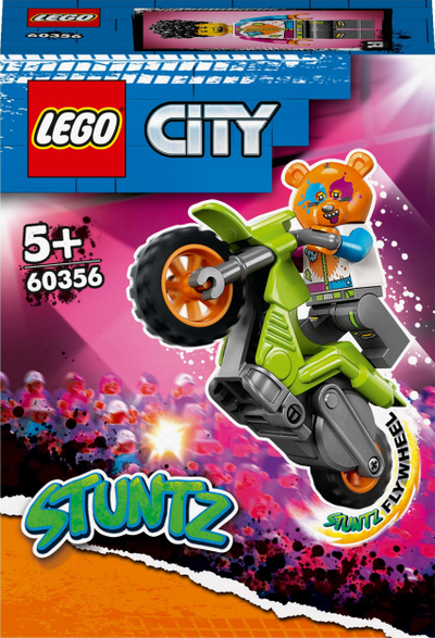 LEGO City 60356 сет играчка Мечка Каскадерски Мотор, Stuntz, за деца 5+