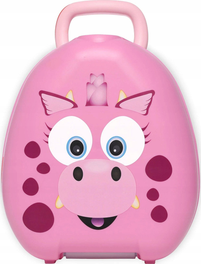 Pispile portative My Carry Potty Pink Dragon, me kapak hermetik, me dorezë për ta mbajt kudo, rozë