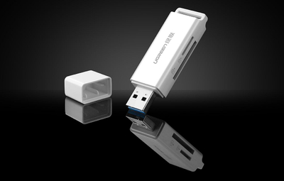 Lexues kartash Ugreen CM104, USB 3.0, SD microSD, i bardhë