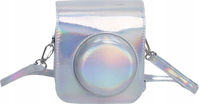 Etui për kamera LoveInstant, për Fujifilm Instax Mini 12, me rrip, ngjyrë argjendi