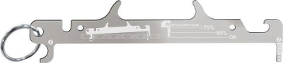 Matës zinxhiri për biçikletë Lezyne Chain Gauge, për 5–12 marsh, metalik