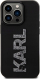 Kapak telefoni Karl Lagerfeld 3D Rubber Glitter Logo, për iPhone 15 Pro Max 6.7", i zi
