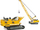 Lodër ekskavator Siku Liebherr Cable Excavator, shkalla 1:87, metal, i verdhë