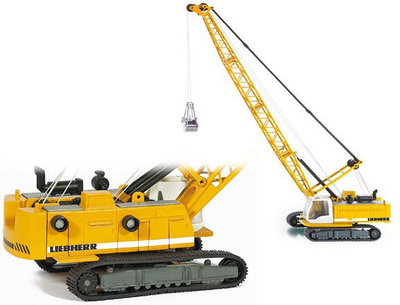 Lodër ekskavator Siku Liebherr Cable Excavator, shkalla 1:87, metal, i verdhë