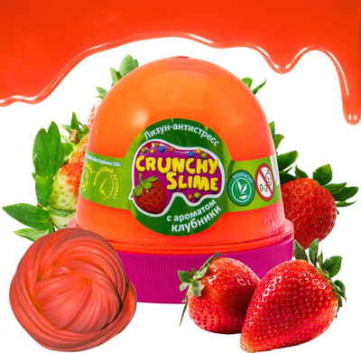 Lodër slime antistres Mr.Boo FF80087, crunchy, me erë luleshtrydhe, 120 g