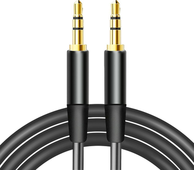 Kabllo audio Maxlife, jack 3.5 mm në jack 3.5 mm, 1 m, i zi