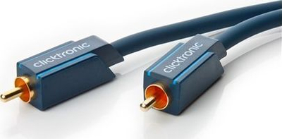 Kabllo audio ClickTronic Casual Series, RCA në RCA, 2 metra, blu