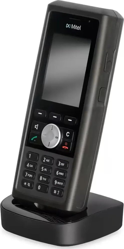 Telefon pa tela DECT Mitel 732d Set, ekran 2.4", IP65, i zi