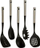 Set veglash kuzhine çeliku, 5 copë, 35 cm, ngjyrë e zezë