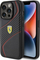 Mbulesë telefoni Ferrari Twist Metal Logo për iPhone 15 Pro 6.1", plastike, e zezë