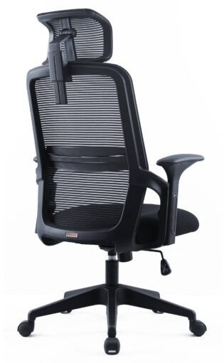 Karrige zyre ergonomike ErtuSolid AMO-80, me mbështetje mesi, me rregullim lartësie, e zezë