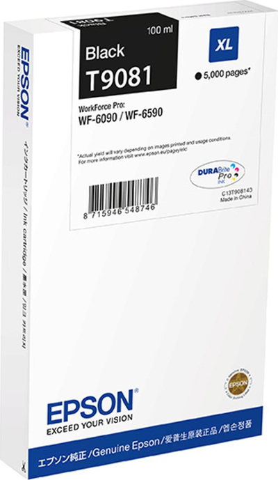 Kartut i bojës Epson WF 6xxx, Black XL, i zi