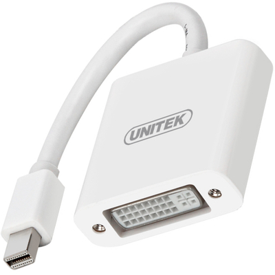 Adaptori AV Unitek Y-6326WH, Mini DisplayPort në DVI-I, 1920x1200, i bardhë