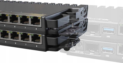 Aksesor rackmount MikroTik K-79 NET ACC, set kllapash metalike, për rack 19", i zi