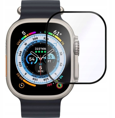 Xham mbrojtës FIXED Armor për Apple Watch Ultra 49mm, me aplikues, i zi