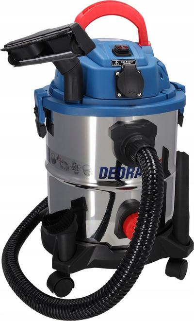 Fshesë industriale Dedra DED6597, 1600W, depozitë inoksi, e zezë