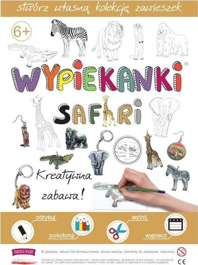 Set kreativ Fun Factory Safari Baking, folie termike dekoruese, për varëse dhe magnetë, shumëngjyrësh