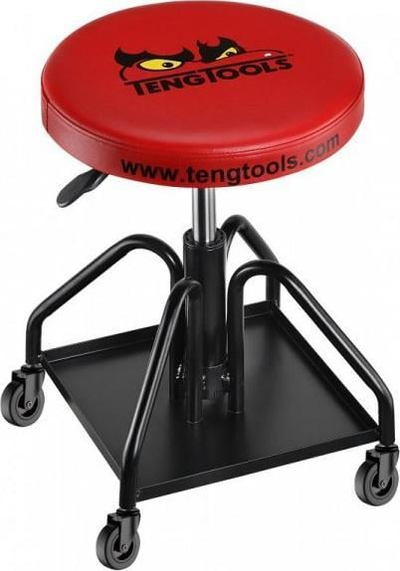Stol pune Teng Tools TCA06, lartësi e rregullueshme, me rrota, i kuq