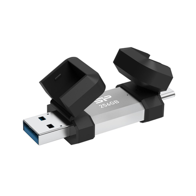 USB Silicon Power Mobile C51, 256GB, USB 3.2 USB A / USB C, ngjyrë argjendi