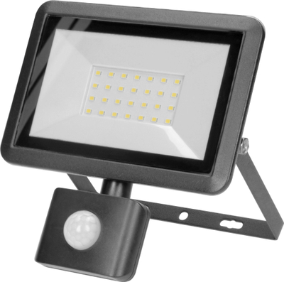 Reflektor Orno, 30W, sensor lëvizjeje dhe muzgu PIR, i zi