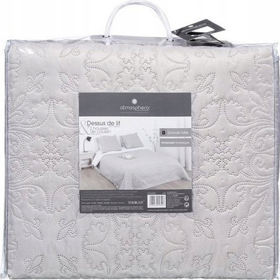 Set mbulesë krevati Atmosphera, 260x240 cm, me qepje quilted, bezhë