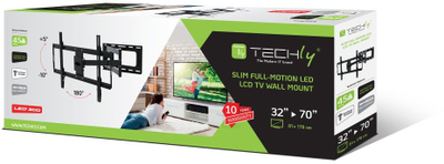 Mbajtëse muri për TV Techly ICA-PLB-23M, 32"-70", deri 45 kg, e zezë
