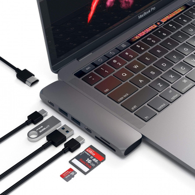 USB Hub Satechi USB-C Pro 4K HDMI, i hirtë