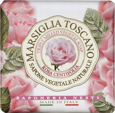 Sapun bimore Marsiglia Toscano Cabbage Rose, triple milled, aromë trëndafili
