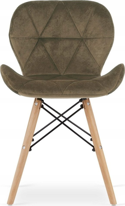 Set karrigesh LAGO Velvet Chair J, 3 copë, velur, kafe