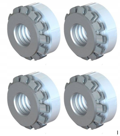 Set futjesh montimi Keep-Nut M6, 4 copë, për lavaman graniti nën plan, gri