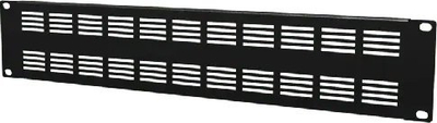 Panel i verbër rack BSV Series, 19", me ventilim, i zi mat