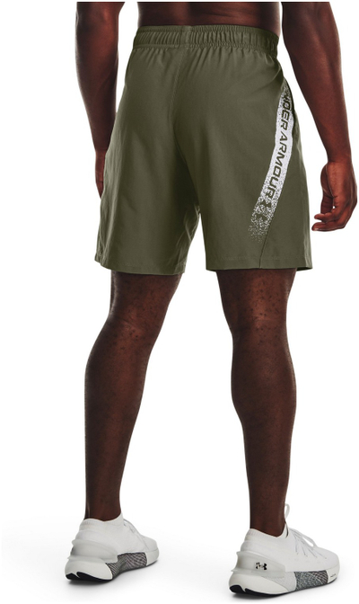 Shorce sportive Under Armour Armour Woven Graphic për meshkuj, poliester, me xhepa anësorë, jeshile