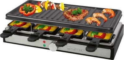 Raclette Clatronic RG 3757, 1400W, sipërfaqe 42 x 21 cm, e zezë
