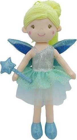 Kukull pëlhure Smily Play Rag Doll Fairy, përqafimi, jeshile