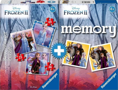 Lojë puzzle Ravensburger Frozen 2 Multipack, 3 puzzle, lojë memory, shumëngjyrëshe