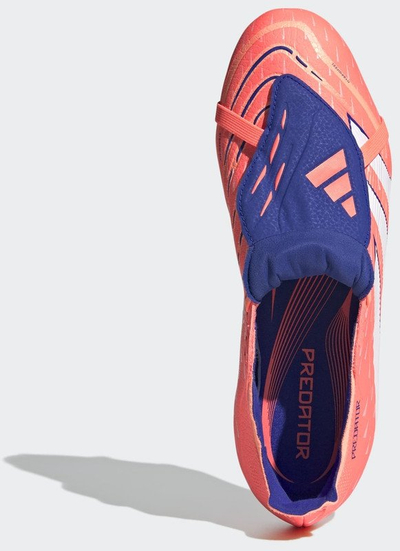 Këpucë futbolli Adidas Predator League, tokë natyrale FG, me gjuhë palosëse, portokalli